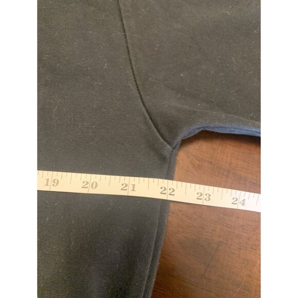 Zara Black Hooded Sweatshirt with Cinch Waist & Kangaroo Pocket Minimalist Size - Picture 5 of 8